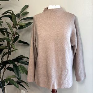 urban outfitters soft benny mock neck mauve sweater